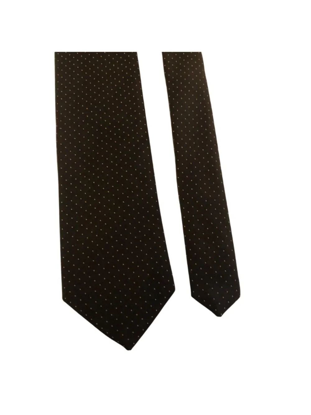 Ambassador Polyester Tie Mens Necktie Brown Small Tan Dots Office Work Gift
